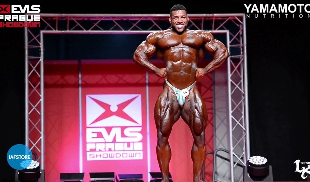 IFBB Pro Nathan De Asha exhibition at EVLS Prague Pro 2017