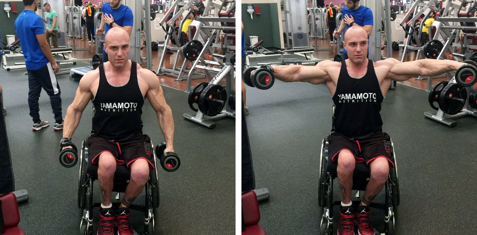 Side lift shoulder deltoids workout exercise